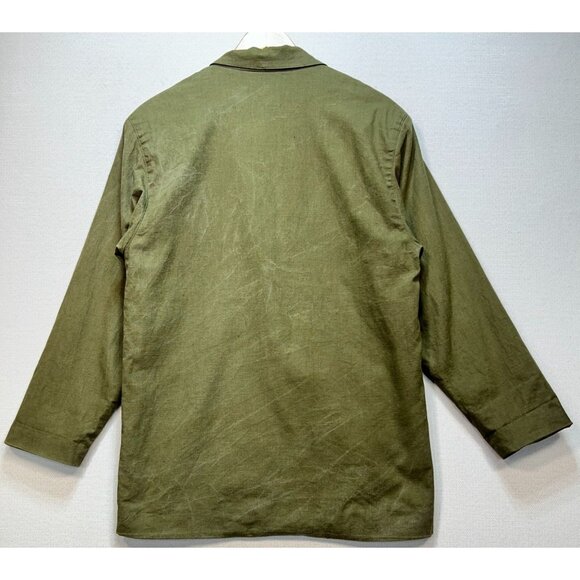 Adolfo International Womens Linen Oversize Jacket Long Sleeve Size M Olive Green - Picture 2 of 11